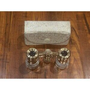 Rare Vintage Tasco 2.5x Mother of Pearl Opera Glasses Binoculars in Case